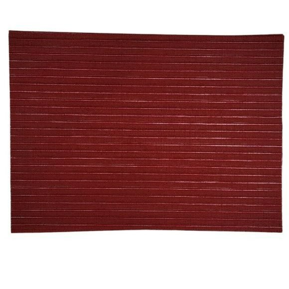 Set of 6 Red Polyester Placemats 13x19 inches - Picture 7 of 9